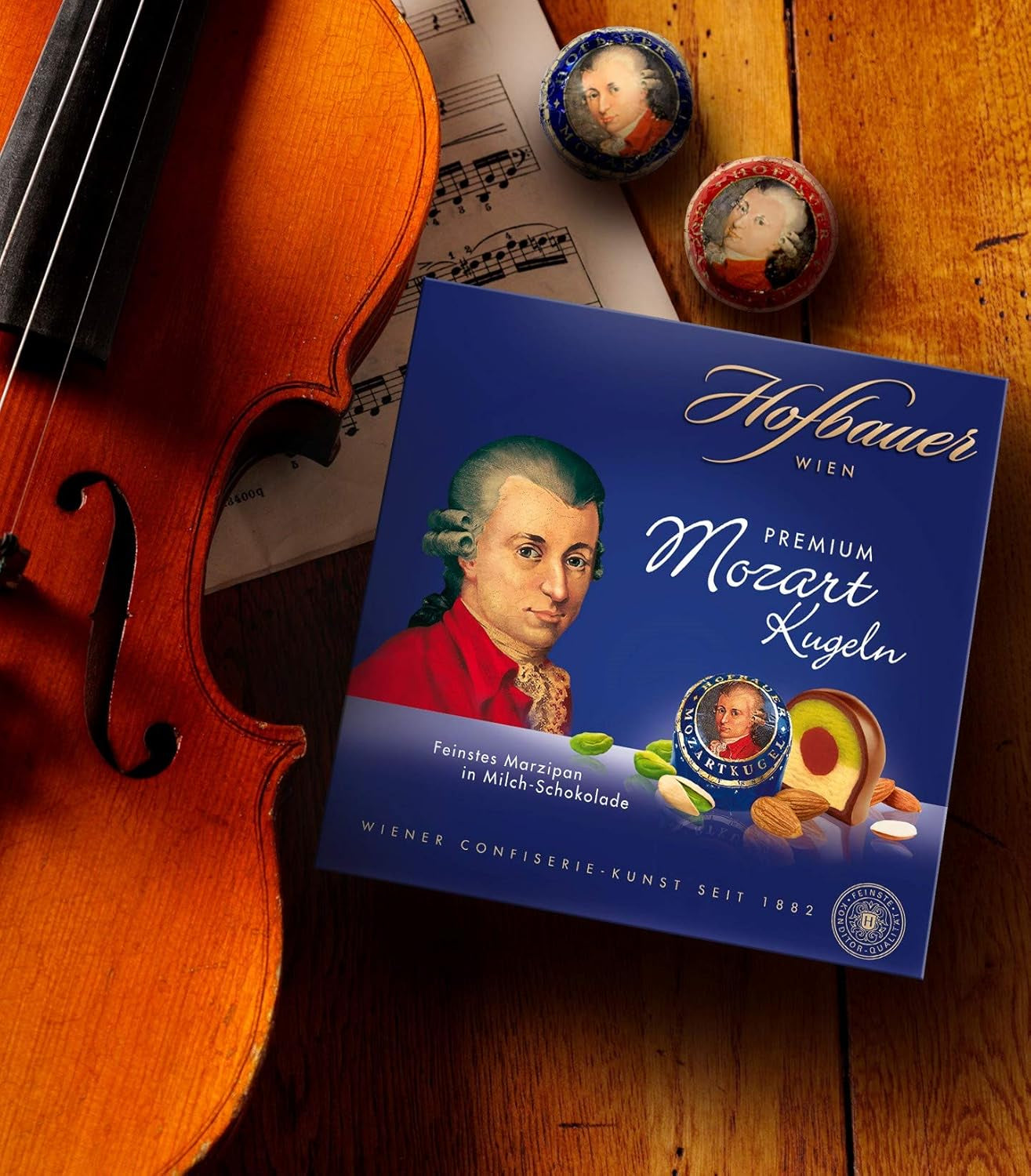 Hofbauer Vienna, Mozartkugeln 200 g, cioccolato al latte