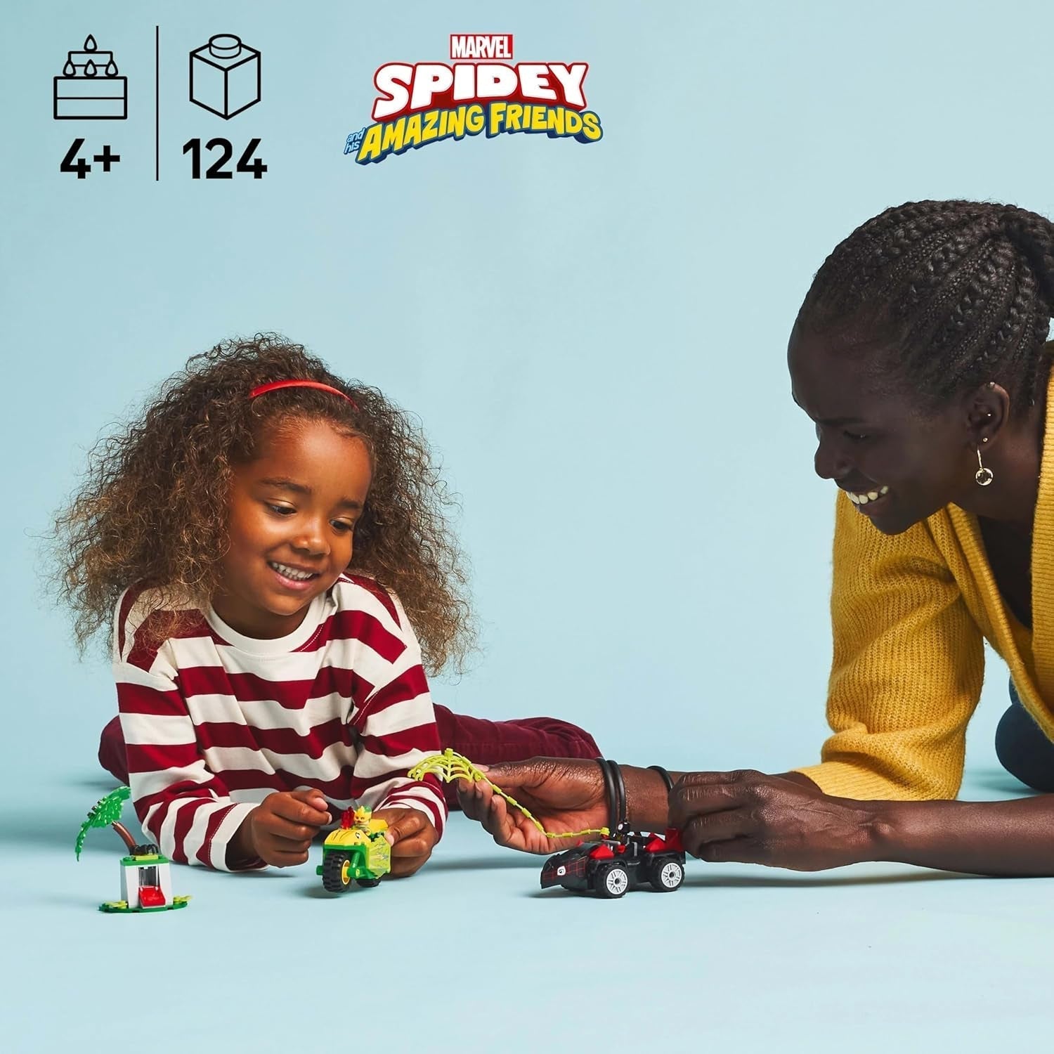 LEGO Marvel Action Fun With Spin And Electro In Their Dino Speedsters, Buildable Superhero Car For Boys And Girls From 4 Years, Hero Set With Toy Car, Spidey And His Super Friends 11198 Seturi de constructie Besuche den LEGO-Store