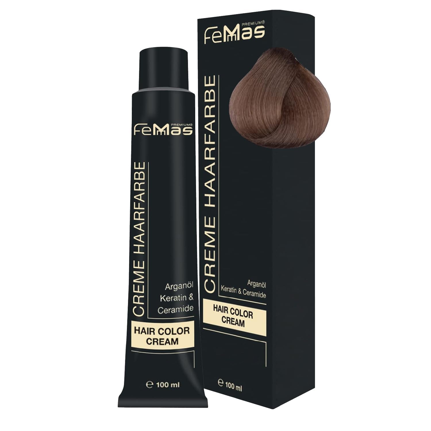 FemMas Hair Colour Pure & Mix Red I Cremă profesională cu ulei de argan, keratină și ceramide I Ca o vopsea de păr permanentă sau nuanță pentru rezultate radiante, de lungă durată I 100 ml