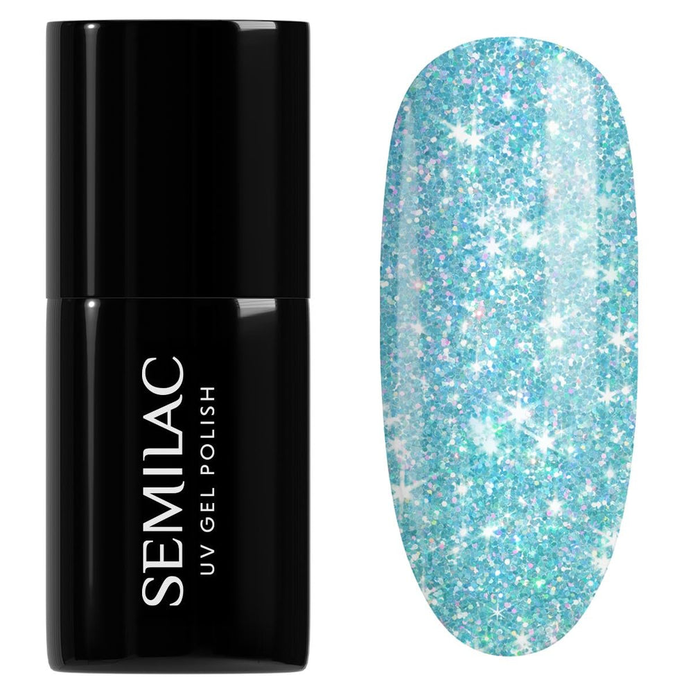 Smalto UV Semilac Hybrid 240 Icy Waterfall 7ml, collezione Seaqueen