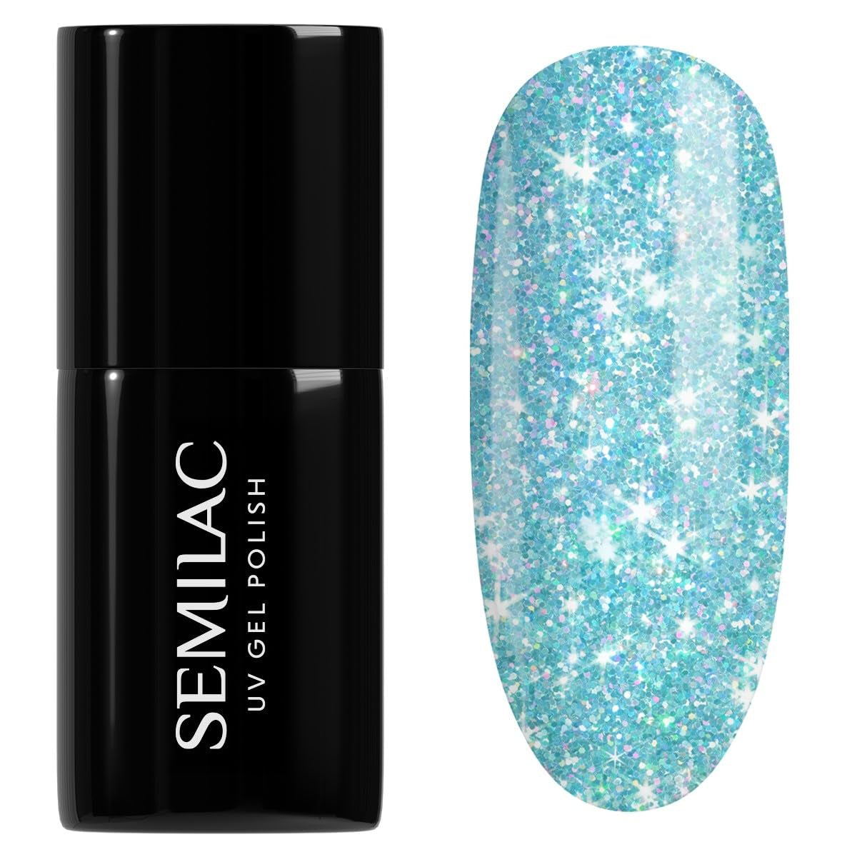 Smalto UV Semilac Hybrid 240 Icy Waterfall 7ml, collezione Seaqueen