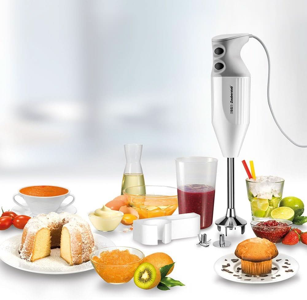 Esge-Zauberstab M 122 S, Stabmixer Weiß, Mit Zubehör, Bis 14.000 U/Min, 90310 Kitchen Naty Shop