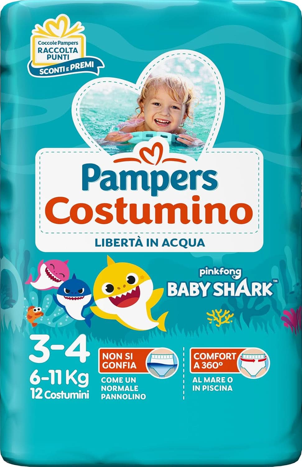 Pampers, Il Costumino, 12 pz, taglia 3 (6-11 kg) Mamma e Bambino Naty Shop
