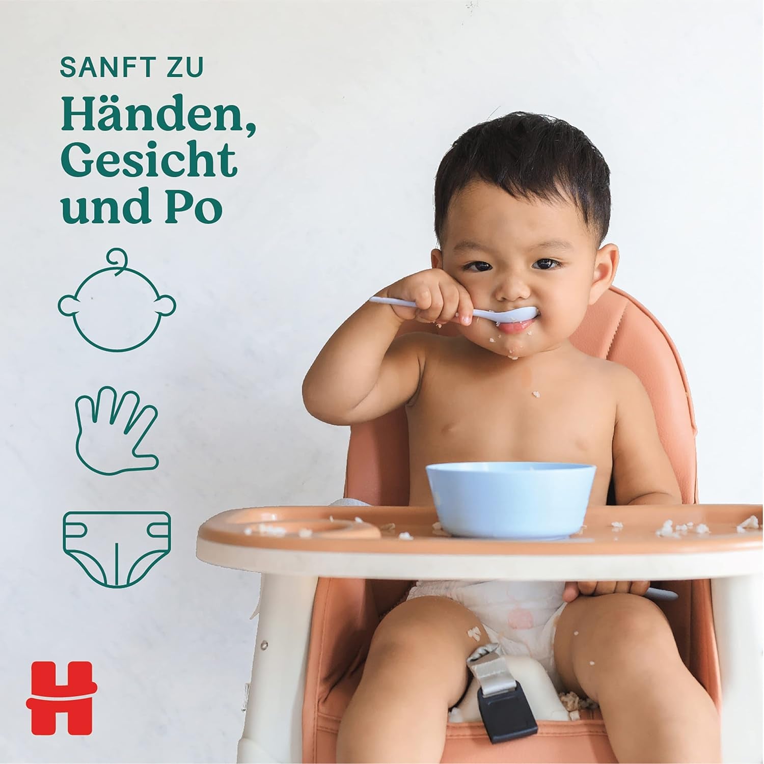 Salviettine umidificate Huggies Baby General Clean Full Body Discreet Fresh Confezione mensile da 10 x 56 salviette