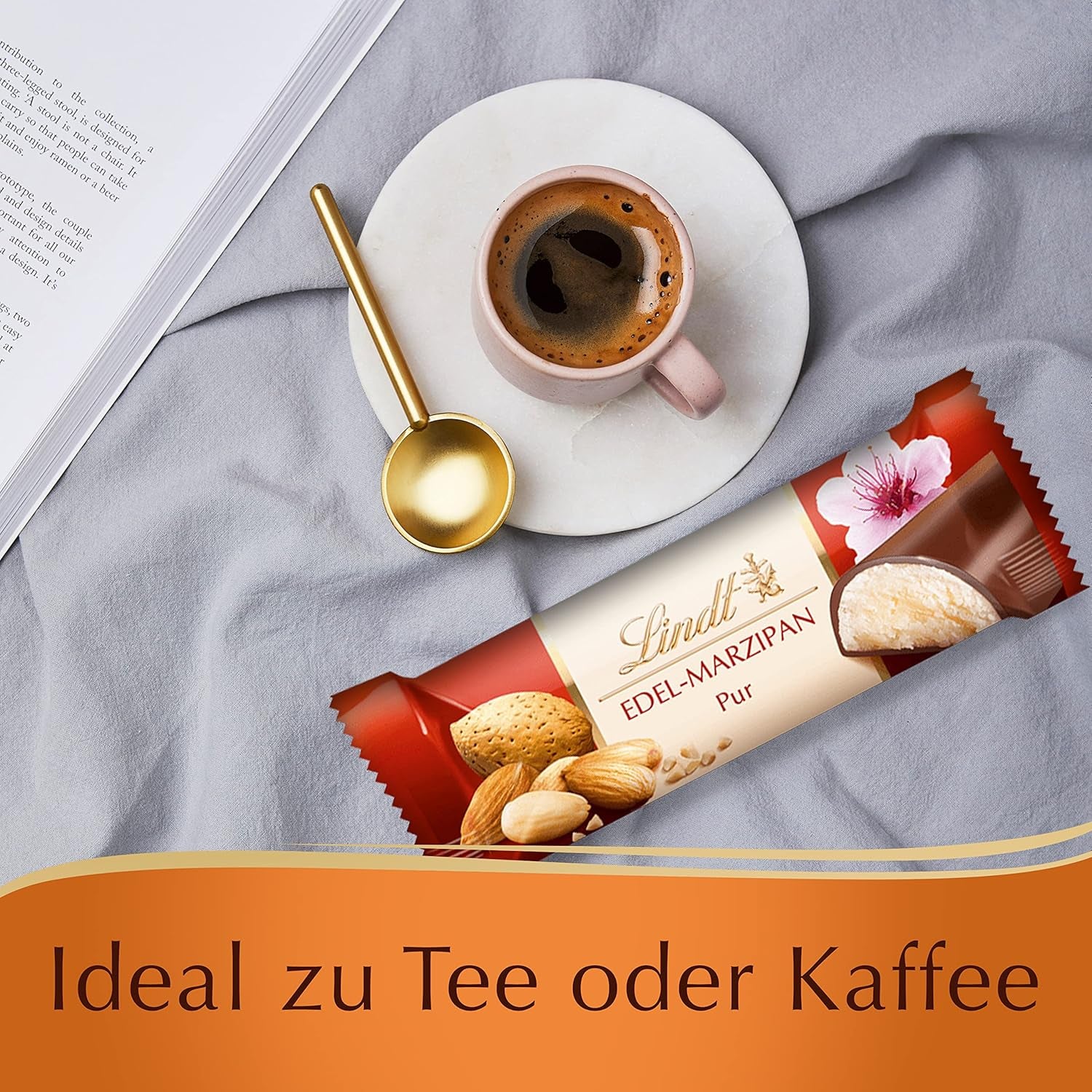 Presentazione Top Cioccolato Lindor | 1718 g e tavolette di cioccolato con marzapane | 25 barrette x 50g in espositore da banco | 1250 g| Puro marzapane ricoperto di cioccolato fondente | Barrette di cioccolato