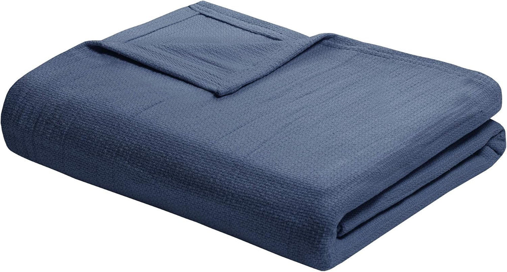 Coperta in cotone vimini Freshspun Madison Park Twin Letti e coperte grigie Madison Park Navy Twin