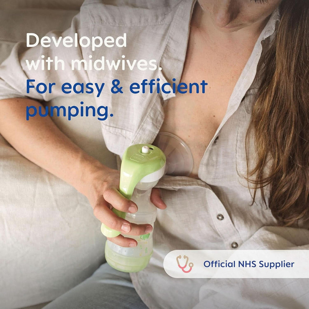 Tiralatte manuale MAM - tiralatte comodo e compatto per il latte materno che include 1 biberon anti-coliche MAM Easy Start Accessori Alimentazione e Allattamento Bebe Naty Shop