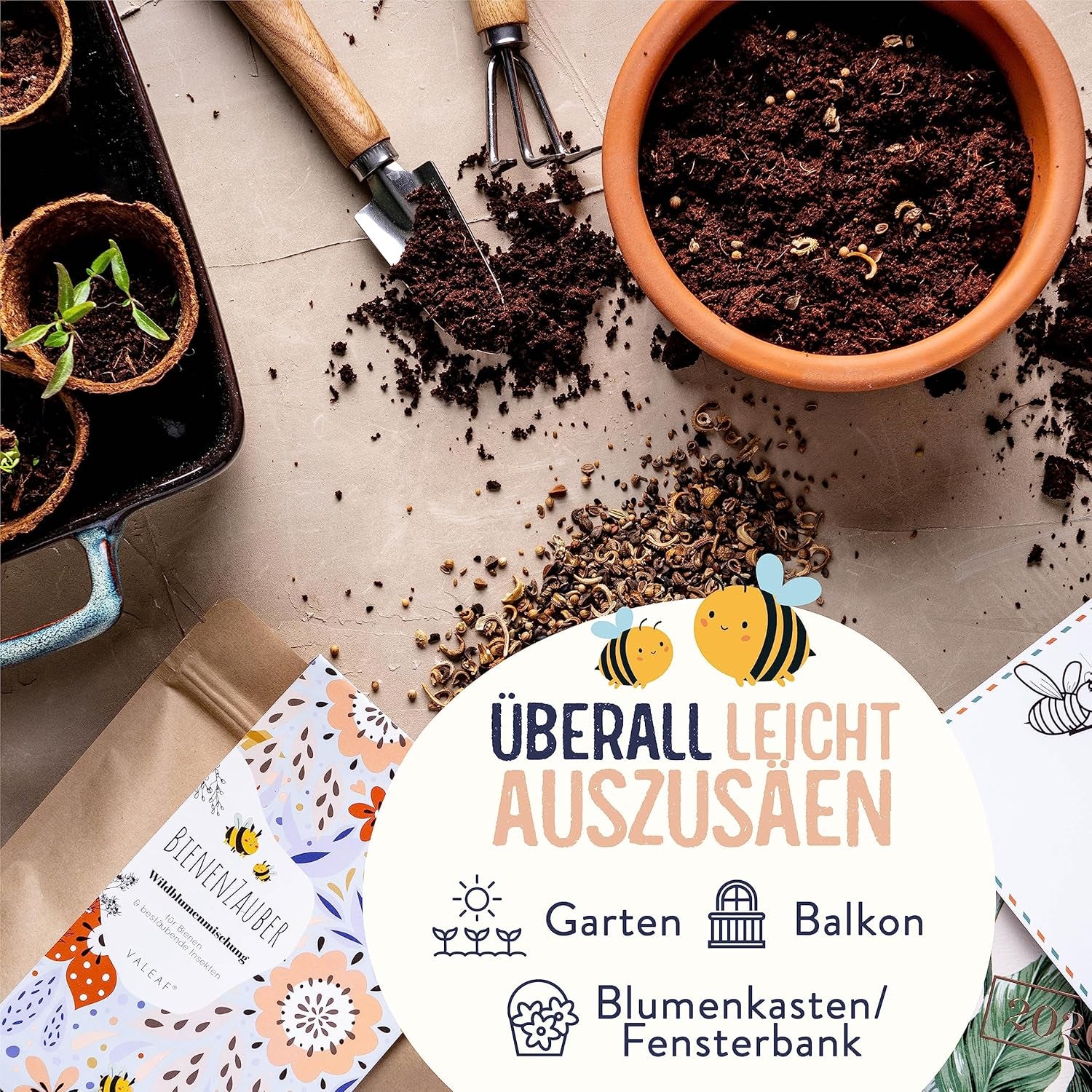 Blumenwiese Samen I 200 g I Blumensamen mehrjährig I Samen für Bienen Blumenmischung I Wildblumensamen f. Balkonblumen, Wildblumen I Wildblumensamen più inverno come Bienenweide