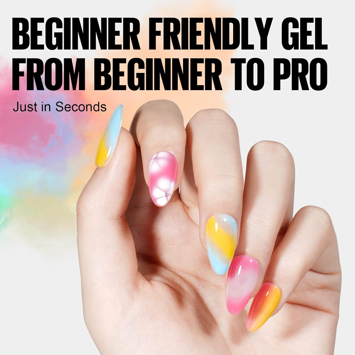 TOMICCA Clear Blooming Gel Nagellack, UV LED Spreading Nagellack Für Nageldesign, Marmor, Aquarell Blüten Nail Art Polish 8Ml