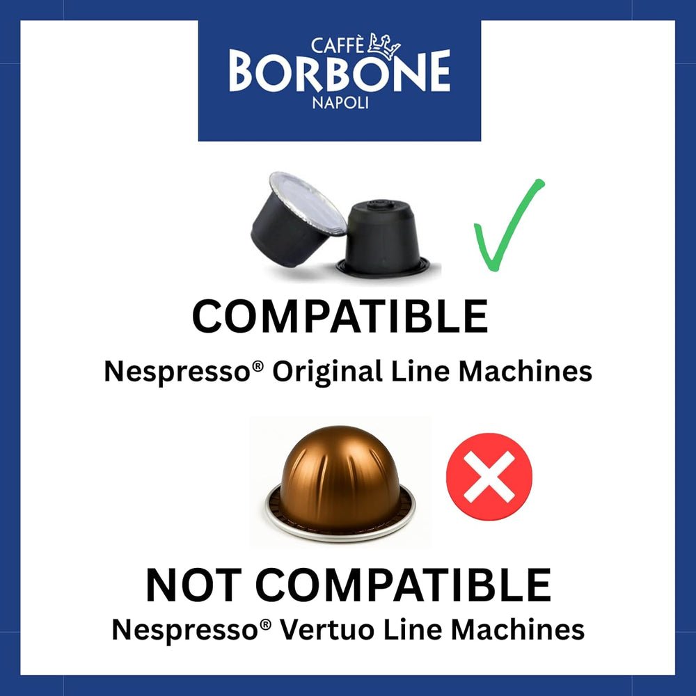 Caffè Borbone Respresso, Blaue Kaffeemischung - 100 Kapseln - Kompatibel mit Nespresso®* Haushalts-Espressomaschinen
