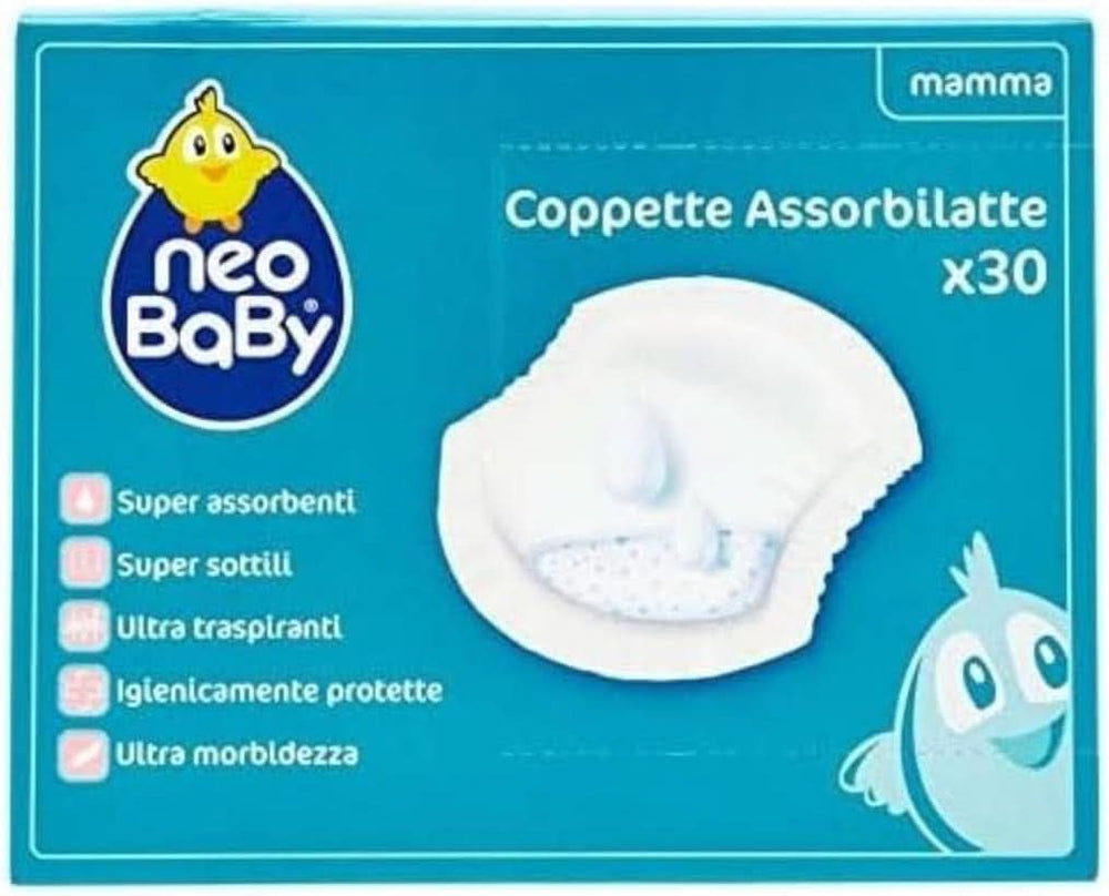Neo Baby, Coppette assorbilatte, 30 pz Accessori Alimentazione e Allattamento Bebe Naty Shop