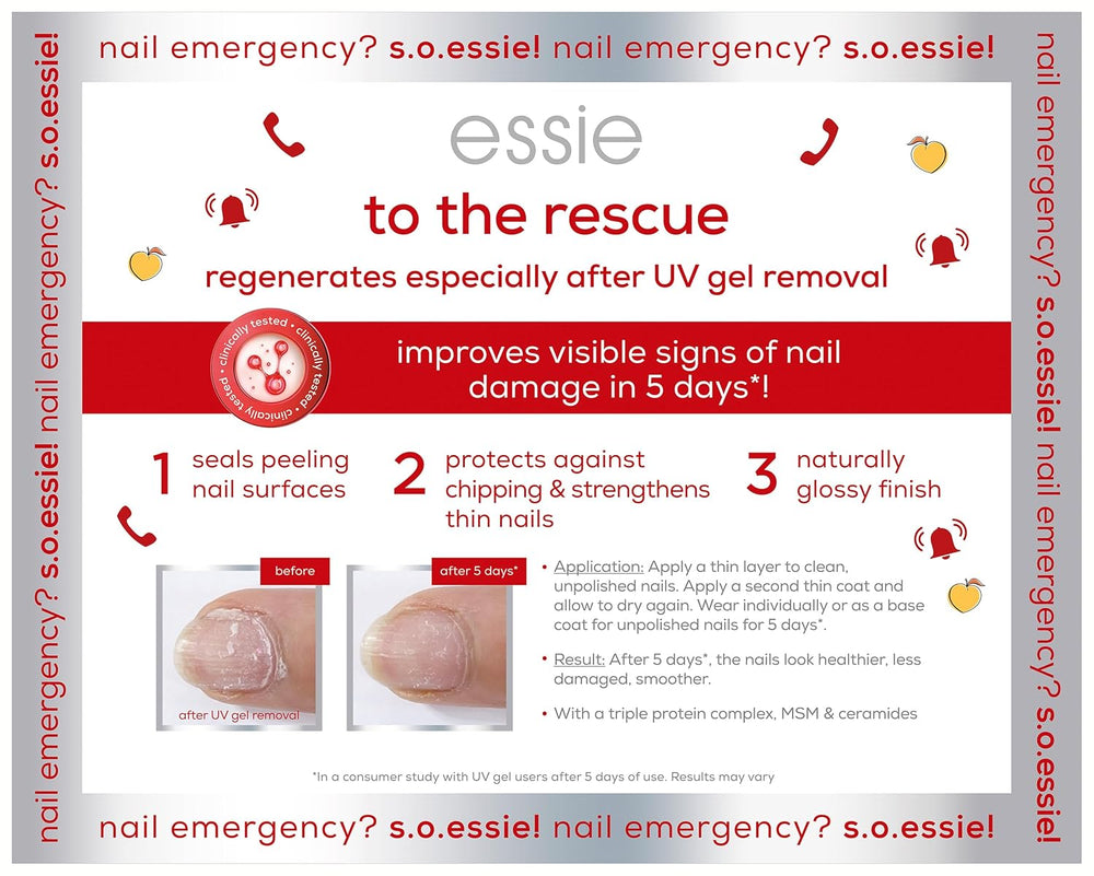 Essie Nail Rescue Kit: olio per unghie e cuticole profumato all'albicocca + smalto per unghie To the Rescue Repair