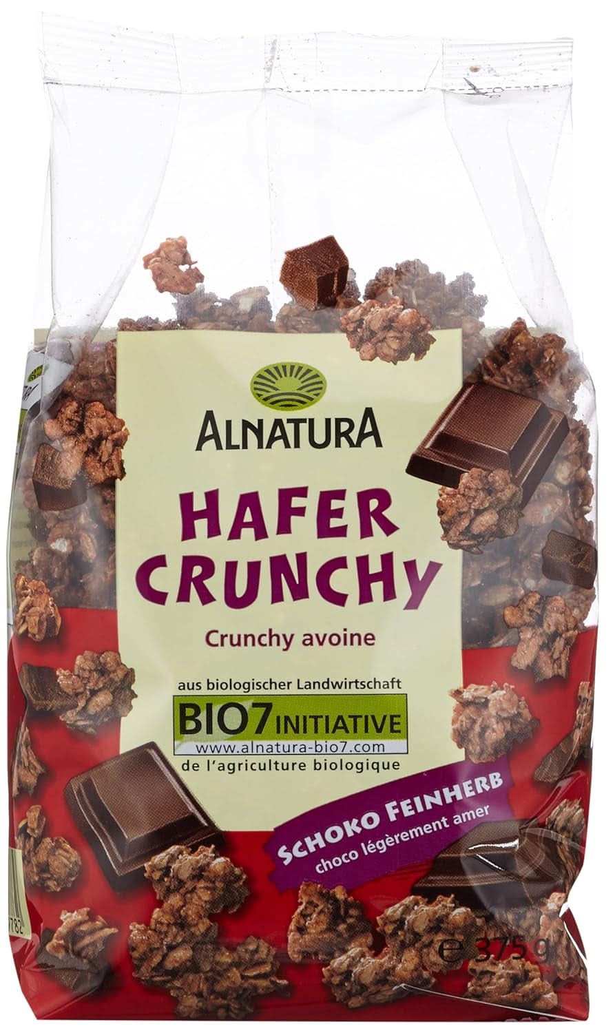 Croccante Di Avena Bio Ai Frutti Di Bosco, 375 grammi Cereali Naty Shop Set 6 x 375 grammi Cioccolato