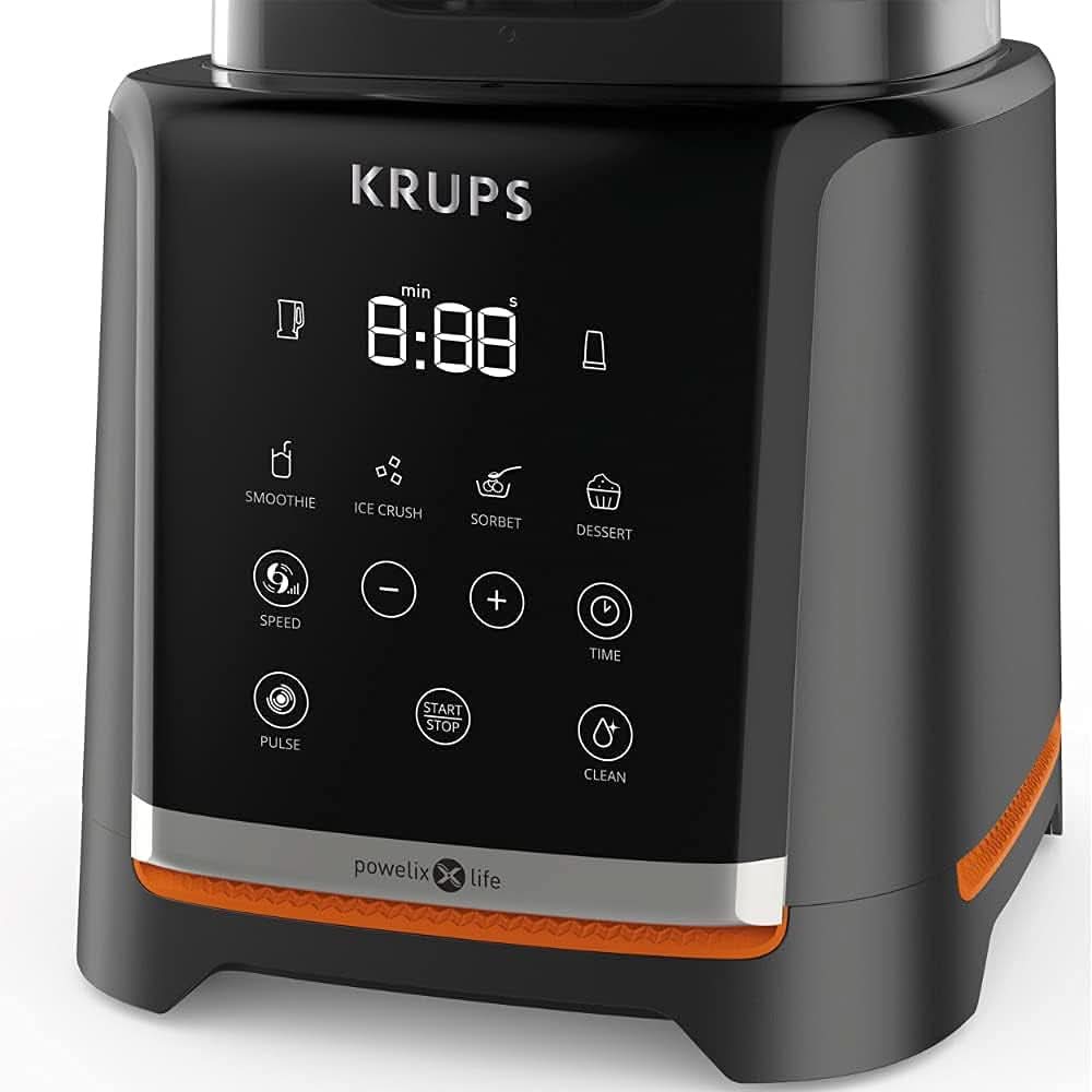 Krups Highspeed - Robot da cucina Infinymix KB9158 | 1600 W| 5 programmi automatici + impostazione manuale | Tritanbehälter | incl. Furto di nuovo | Frullati, frullati, ghiaccio tritato | Schwarz Kitchen Naty Shop