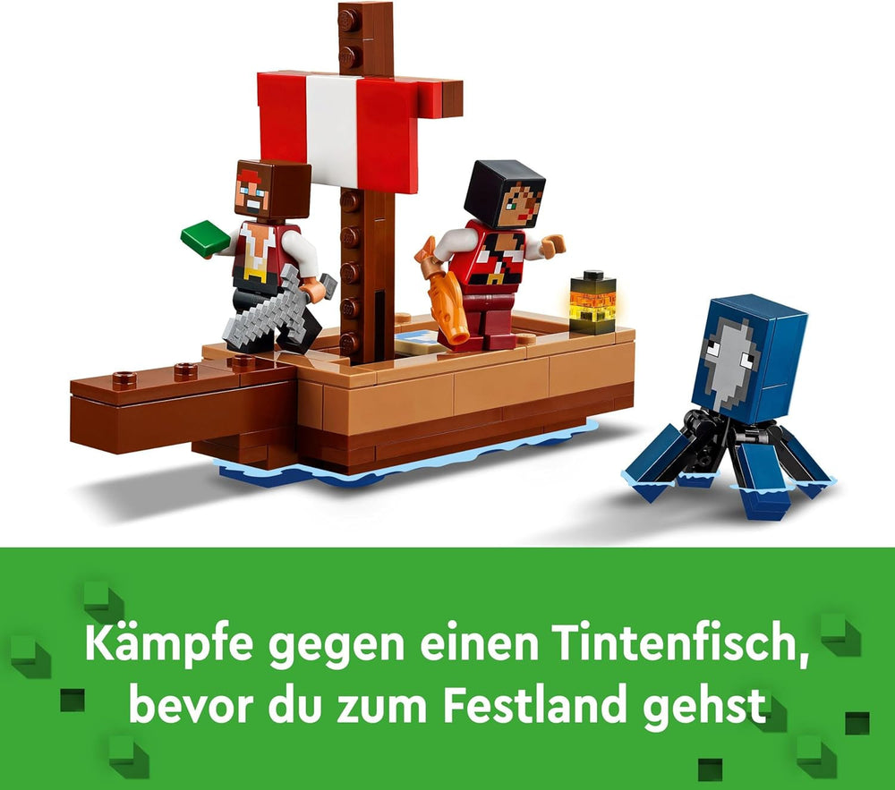 LEGO Minecraft Il Viaggio sulla Nave Pirata Calamari e Cammello Figura del Pirata Giocattolo di Costruzione di una Nave Gioco di Ruolo Regalo per Ragazzi e Ragazze di 8 Anni 21259 Set di Costruzioni Besuche den LEGO-Store