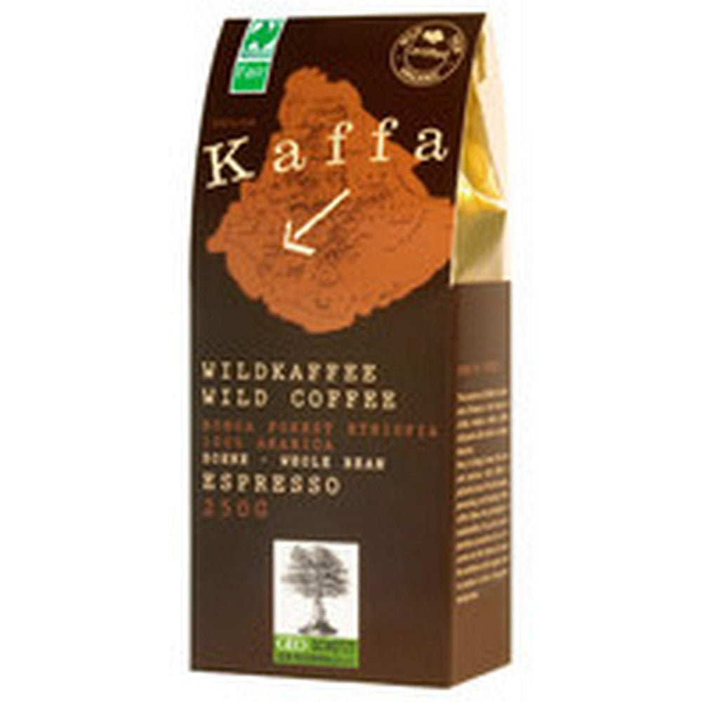 Espresso „Kaffa”, boabe întregi de cafea sălbatică (250 g) - Organică
