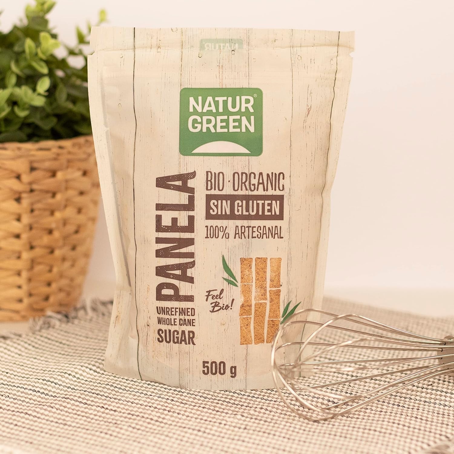 - Pannello Cristallizzato Biologico, Zucchero Puro, Dolcificante Ecologico, Succo Naturale di Canna da Zucchero - 500G, Confezione da 12 Dolcificanti Naty Shop