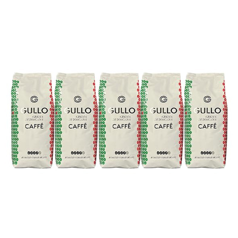 Gullo Caff? Classico Italiano Crema Toscana, 1000 g fasole integrală, pachet de 5