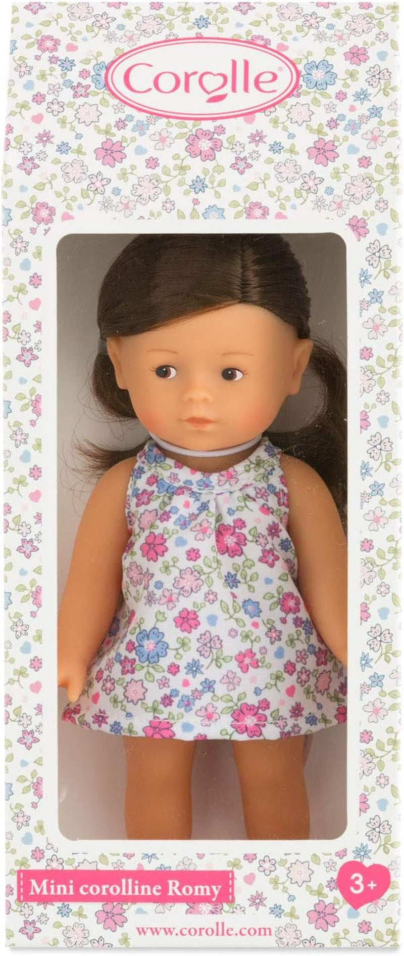 Corolle 9000240020 - Romy brünett Les Trendies Mini Corolline 20cm, Französische Puppe mit Charme und Vanilleduft, 20 cm