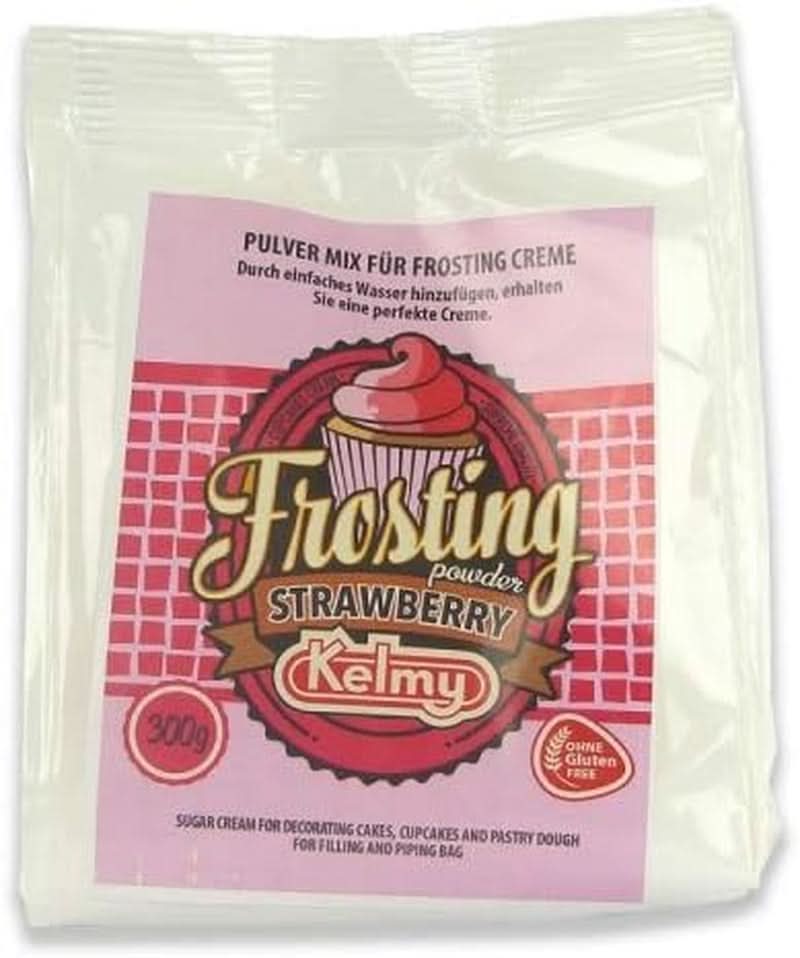 Glassa in polvere Kelmy fragole, 300 grammi Naty Shop Glasse e Decori