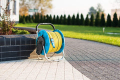 Rolă de furtun CELLFAST, înfășurare furtun de grădină rezistentă la coroziune, previne îndoirea furtunului, 1/2" 45 m Aluplus