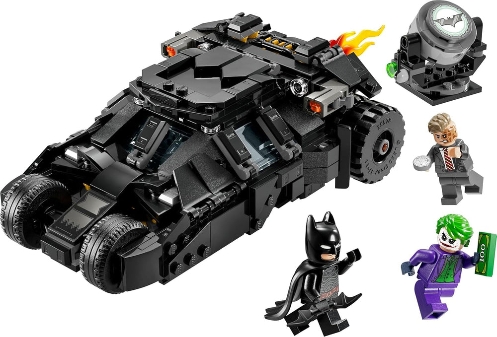 LEGO DC Batman: Batman Tumbler vs. Two-Face & The Joker - Superhelden Spielzeug mit Batmobil Auto - Spielset mit Minifiguren - Geschenk für Jungen und Mädchen ab 8 Jahren 76303