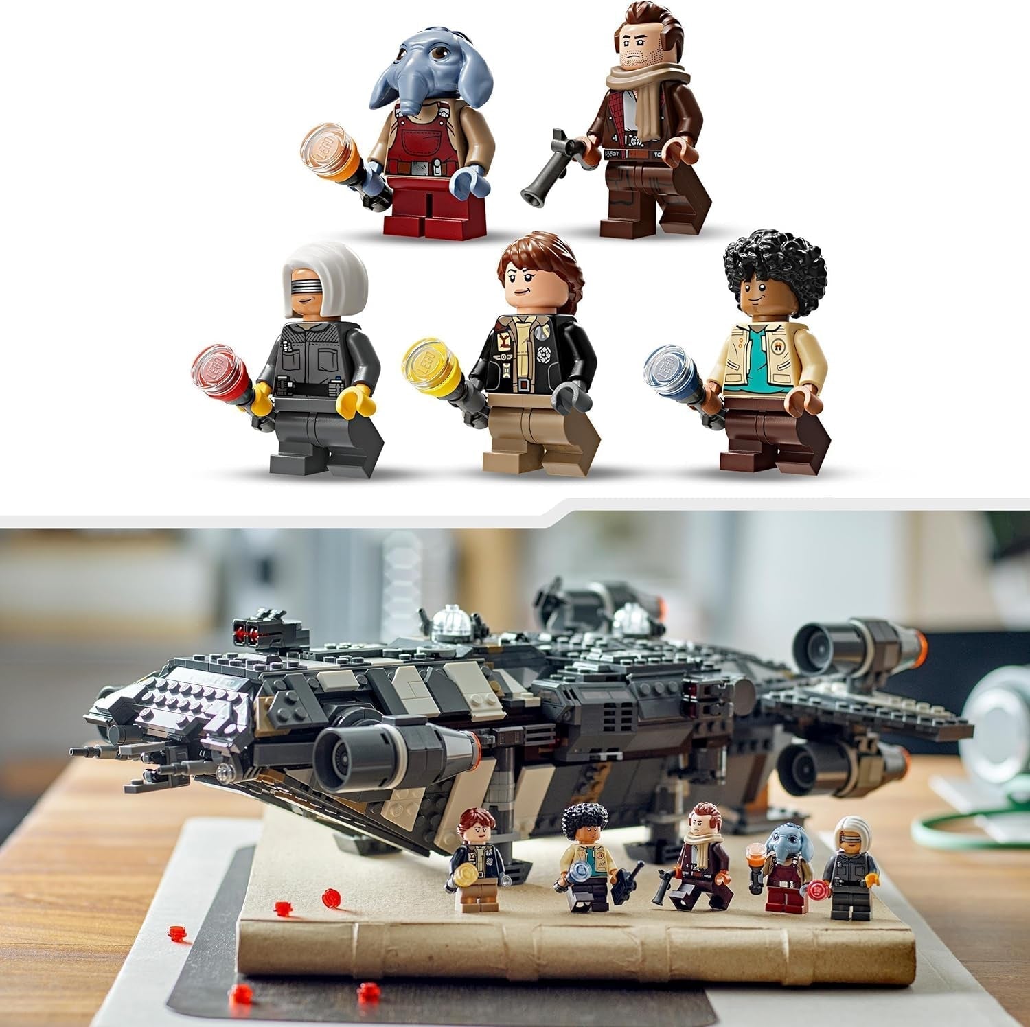 LEGO Star Wars: Skeleton Crew Onyx Cinder, astronave giocattolo costruibile e da collezione per ragazzi e ragazze con 5 personaggi, idea regalo per i fan dai 10 anni 75374 Set da costruzione Besuche den LEGO-Store