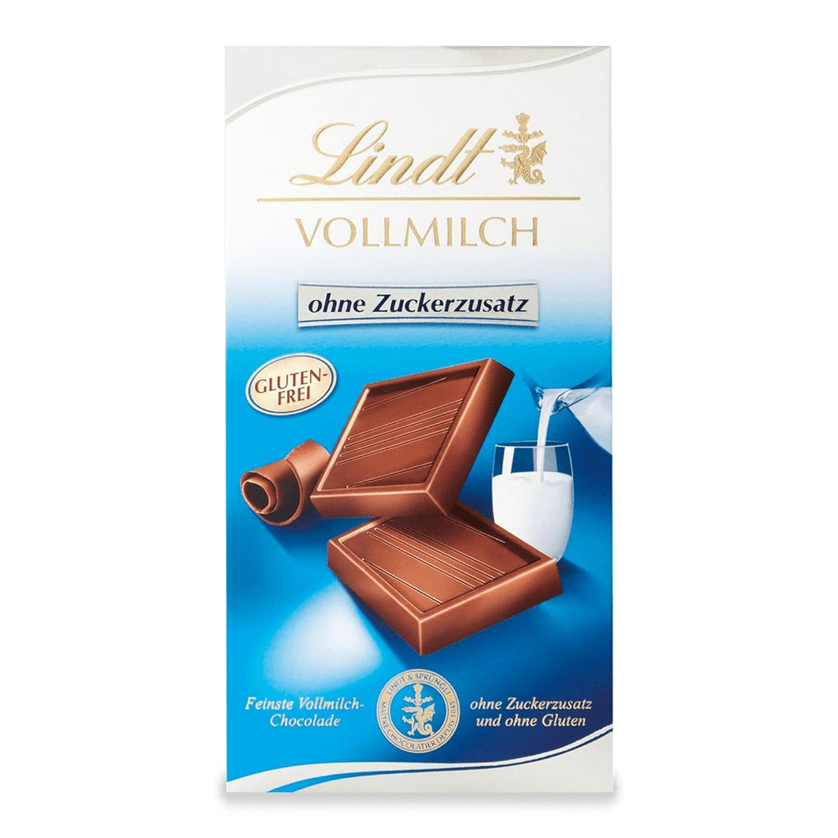 Cioccolato al latte Lindt senza zuccheri aggiunti | Barretta 100g | I migliori e senza glutine | Regalo di cioccolato