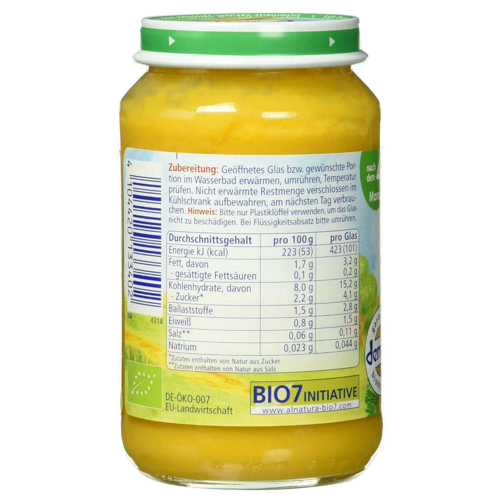 Verdure biologiche con patate dolci, dopo 4 mesi, 190g