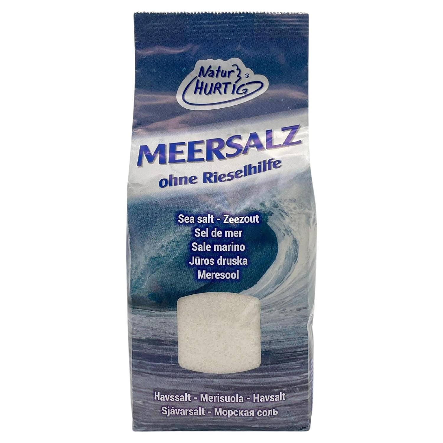 Meersalz Fein 1kg | Naturbelassen, unraffiniert und ohne Zusätze | Unbehandeltes feines Meersalz