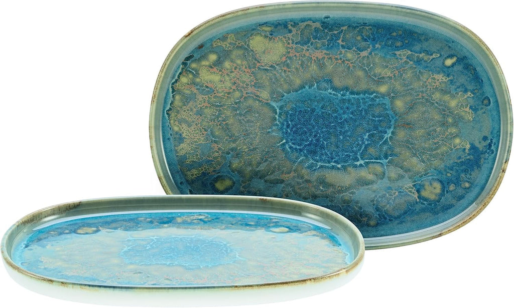 Creatable, 22447, Serie Yuki, 8-Teiliges Geschirrset Für 2 Personen, Teller Set Aus Steinzeug, Spülmaschinen- Und Mikrowellengeeignet, Made in Portugal Seturi vesela masa Naty Shop Servierplatte 2 Teilig