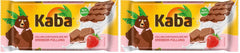 Cioccolato al latte Kaba con crema alla fragola, barretta di cioccolato ripiena, barretta da 90 g, cioccolato che si scioglie in bocca con crema fruttata alla fragola e gusto originale Kaba (confezione da 2)