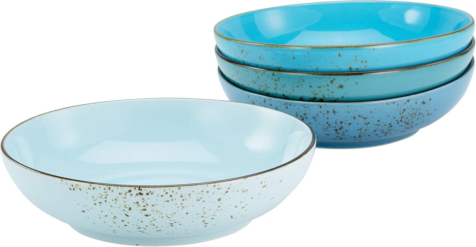Creatable, 23422, Serie Nature Collection - Poke Bowl, 4-Teiliges Geschirrset, Bowl-Set Aus Steinzeug, Spülmaschinen- Und Mikrowellengeeignet, Qualitätsproduktion Seturi vesela masa Naty Shop Poke Bowl - Aqua Nature Collection Aqua