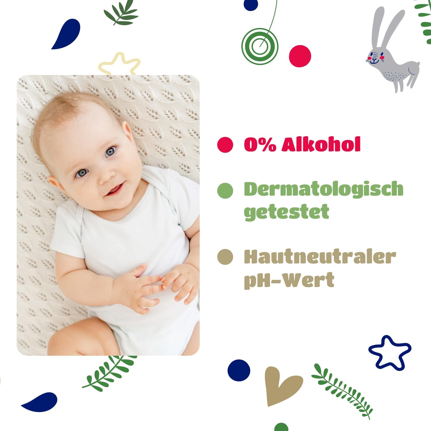 Salviettine umidificate per neonati Kindii Natural Balance – (1 x 60 pz.) Salviette umidificate per neonati e bambini – Protettive, Aloe Vera, Fragranza delicata – 60 pz.