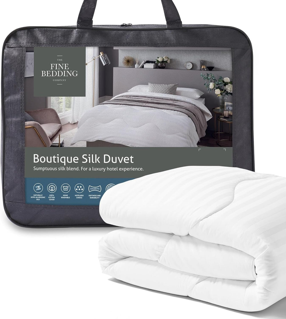 Plapumă de mătase Boutique, lenjerie de pat de lux, lavabilă la mașină (13,5 Tog, pat dublu) Plapumi si pilote Naty Shop 13.5 Tog Pat dublu