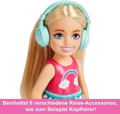 Barbie Toy Chelsea Doll e accessori Set da viaggio per cani 6 pezzi incluso supporto per cane HJY17 Bambole Naty Shop