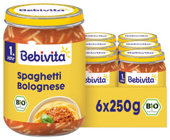 Spaghetti alla bolognese per bambini, 250 g, conf. da 6 (6 x 250 g)