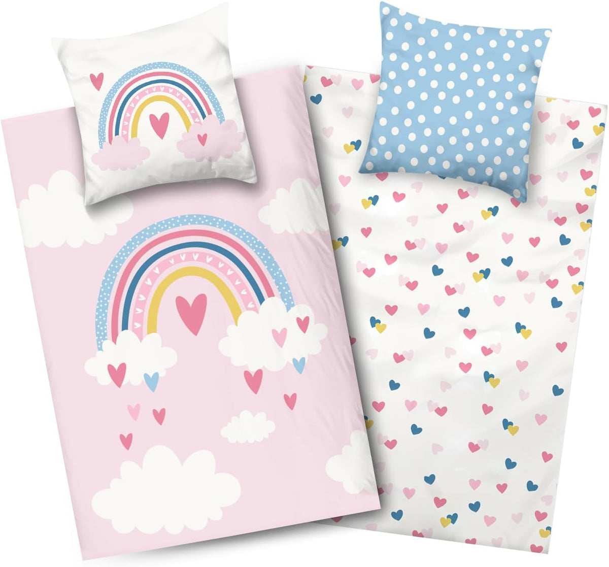 Aminata Kids Biancheria da letto per bambini, arcobaleno, reversibile Biancheria da letto - bambini Naty Shop Titolo predefinito
