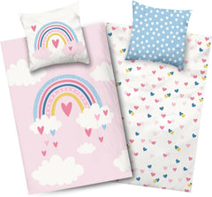 Aminata Kids Biancheria da letto per bambini, arcobaleno, reversibile Biancheria da letto - bambini Naty Shop Titolo predefinito