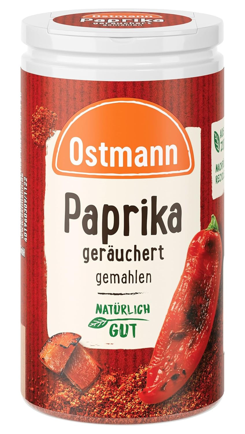 Ostmann Gewürze - Paprika geräuchert | Aroma rauchiges für Bratkartoffeln, Gulasch oder Rührei | 35 g in Der Streudose