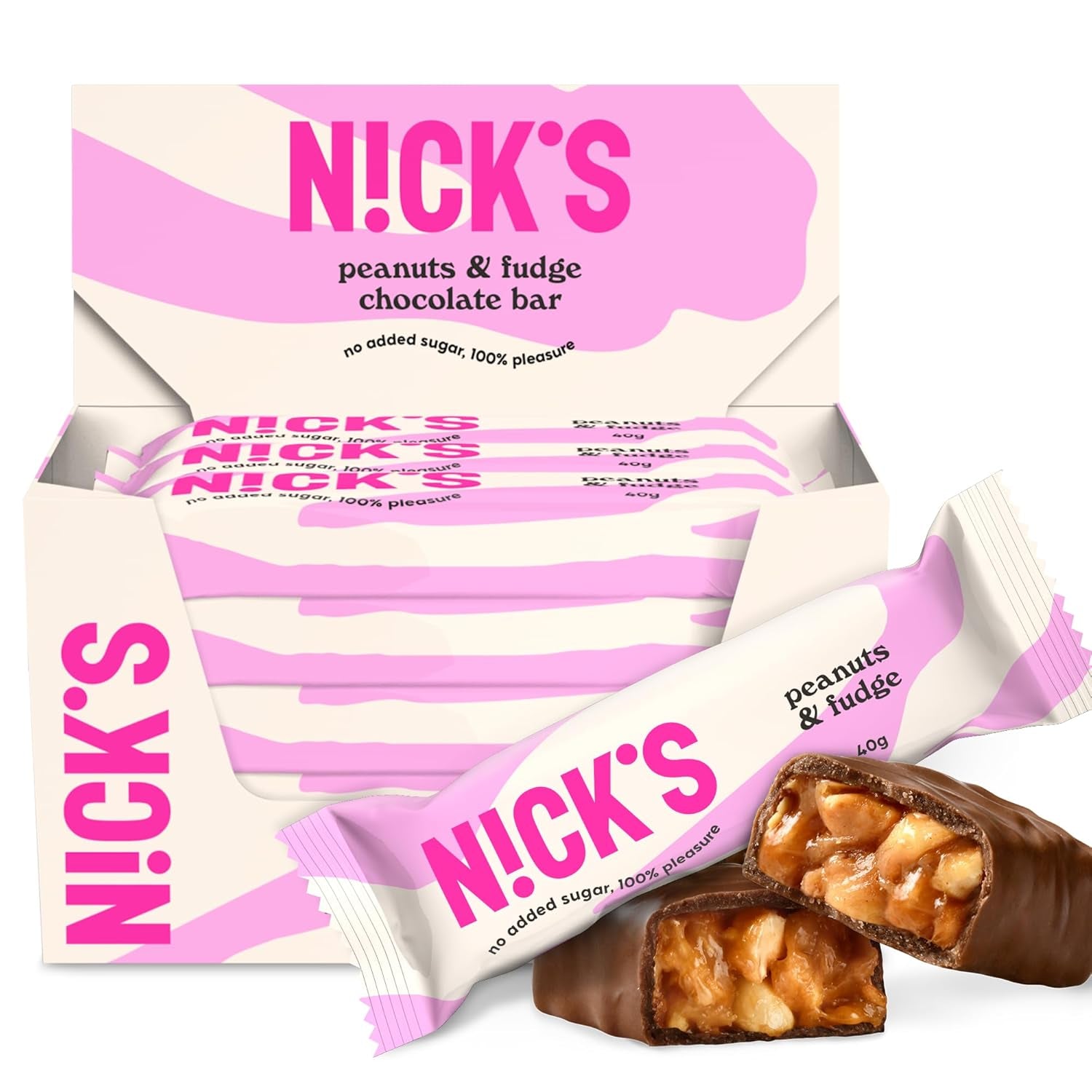 NICKS Keto barrette al cocco, snack al cioccolato e cocco, 175 calorie, 2 carboidrati netti, senza zuccheri aggiunti, senza glutine, dolci a basso contenuto di carboidrati (15 x 40 g)