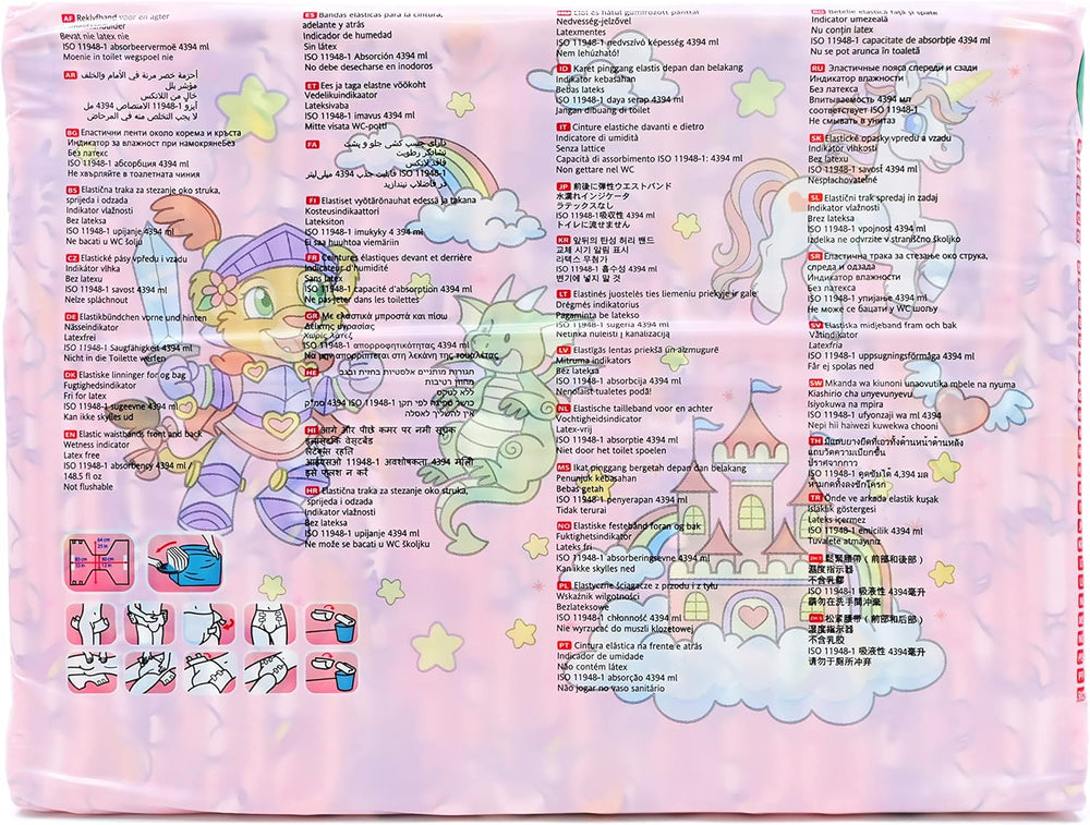 Pannolini da favola con supporto in lamina - taglia M - 15 pezzi