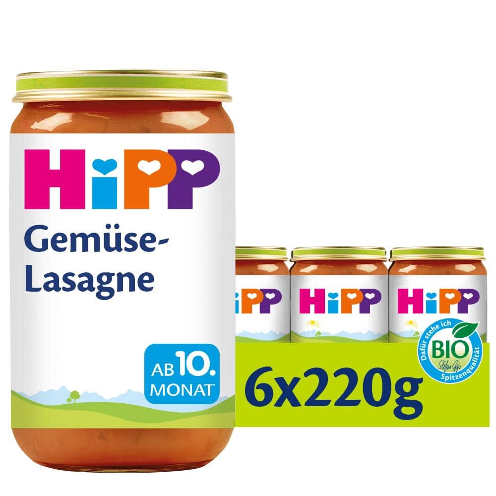 Hipp Pasta Bambini - Lasagne alle verdure, conf. da 6 (6 X 220 g) Mamma e Bambino Naty Shop