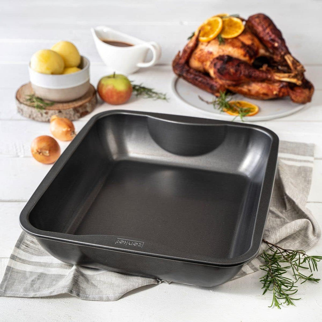Zenker Xxl-Brat- Und Auslaufform (40 X 8 X 34 Cm) SPECIAL COOKING, Rechteckige Ofenform Mit Antihaftbebeschichtung, Backblech Für Krosse Braten & Saftige Aufläufe (Farbe: Schwarz), Menge: 1 Stück Matrite si tavi pentru copt Naty Shop