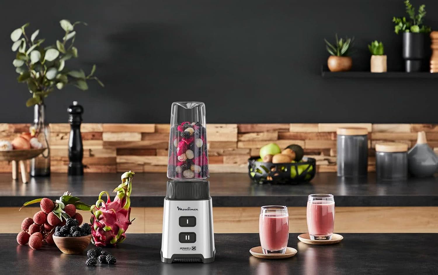 Frullatore Pulseo LM17GD, 400 W, 4 lame, 700 Ml, Contenitore portatile 600 Ml Cucina Naty Shop