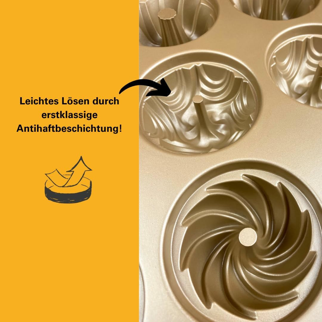 Birkmann, Contoura, Gugelhupfblech Violet, Backform Aus Aluguss, Mit Antihaftbeschichtung Und Rezept, 887077 Stampi e teglie per dolci Naty Shop