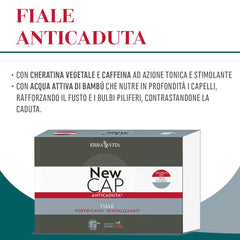 Newcap Fiale Anticaduta Prodotto cosmetico per capelli deboli, 12 fiale Cura dei capelli Naty Shop