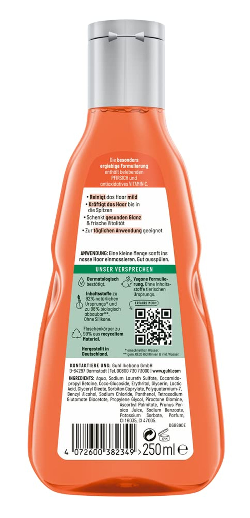 Guhl Fresh & Fruity Shampoo - Conținut: 250 Ml - Tipul de păr: Normal Duș și baie Guhl