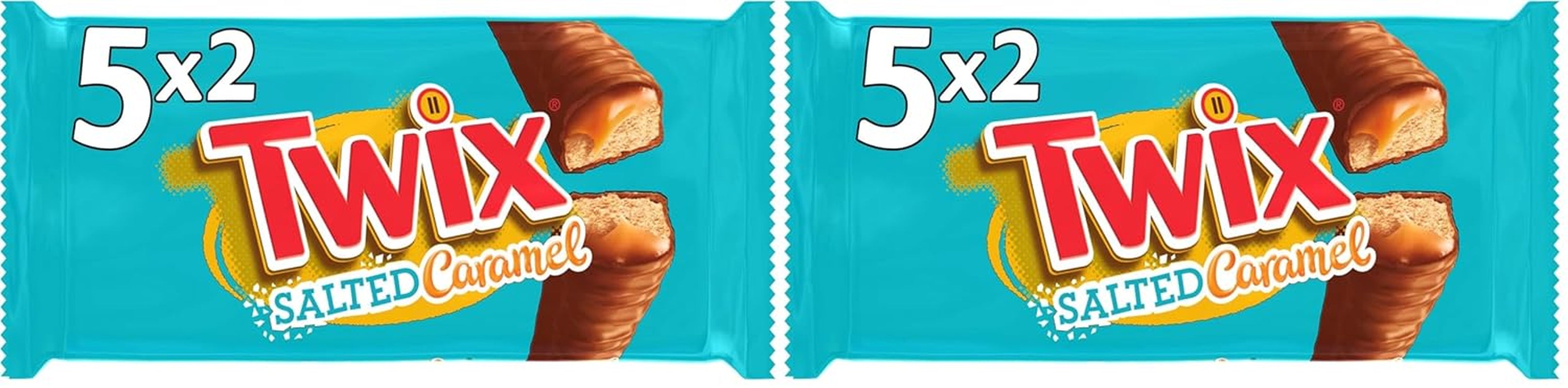 Barrette di cioccolato al caramello salato Twix | Confezione sfusa di cioccolato | 30 barrette doppie (30 x 46 g)