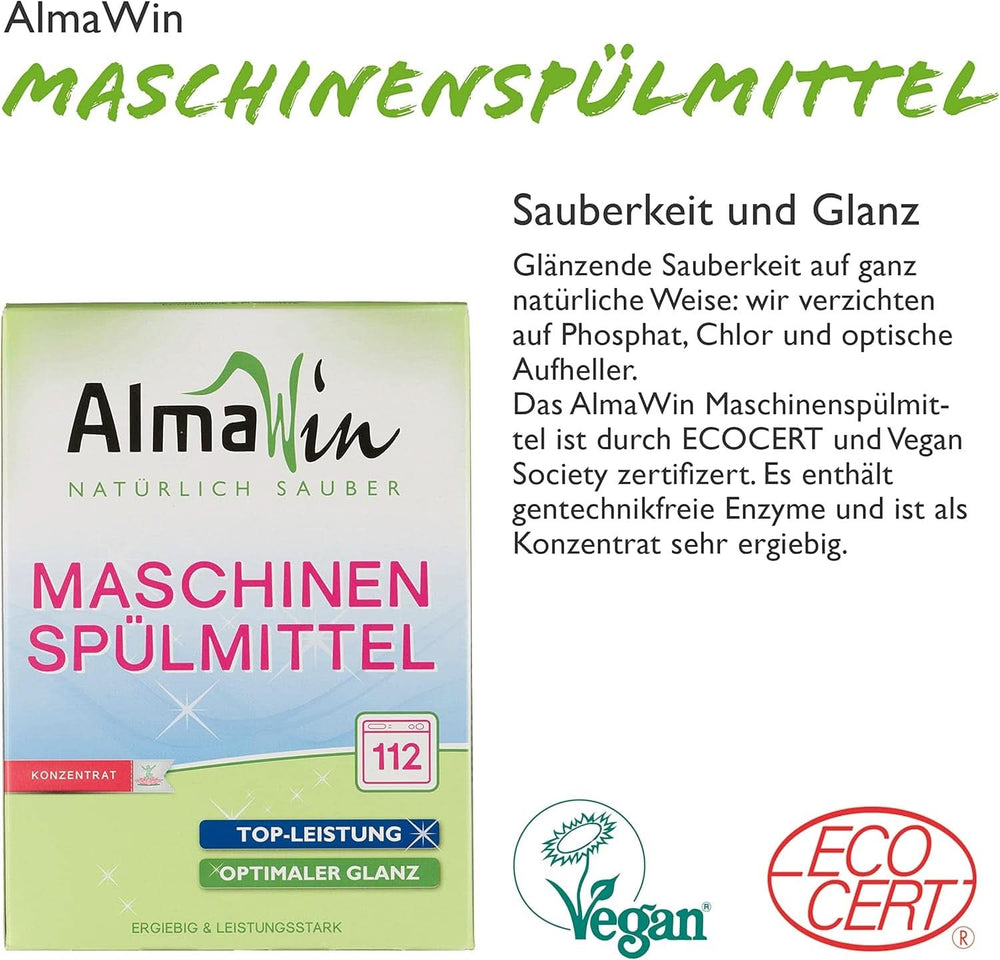 Almawin eco, detersivo piatti 2,8kg, 112 lavaggi, dosabile per diverse quantità di stoviglie Naty Shop